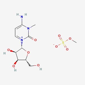 molecular formula C11H19N3O9S B13751443 3-Methylcytidine methosulfate 