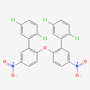 molecular formula C24H12Cl4N2O5 B13751447 2-(2,5-Dichlorophenyl)-1-[2-(2,5-dichlorophenyl)-4-nitrophenoxy]-4-nitrobenzene 