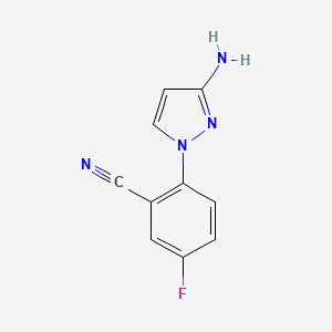 2-(3-amino-1H-pyrazol-1-yl)-5-fluorobenzonitrile