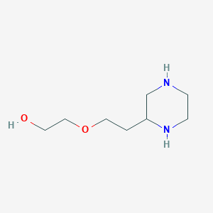 molecular formula C8H18N2O2 B13751466 2-(2-Piperazin-2-ylethoxy)ethanol CAS No. 509076-90-8