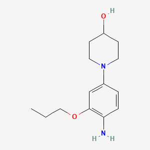 1-(4-Amino-3-propoxyphenyl)piperidin-4-ol