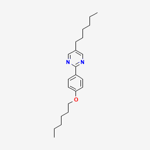 molecular formula C22H32N2O B13751494 5-hexyl-2-[4-(hexyloxy)phenyl]Pyrimidine CAS No. 51518-75-3