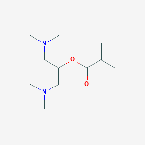 molecular formula C11H22N2O2 B13751528 Methacrylic acid, 2-(dimethylamino)-1-((dimethylamino)methyl)ethyl ester CAS No. 21476-57-3