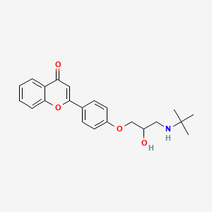 molecular formula C22H25NO4 B13751545 4'-(3-(tert-Butylamino)-2-hydroxypropoxy)flavone CAS No. 55456-71-8