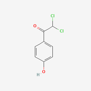 molecular formula C8H6Cl2O2 B13751556 2,2-Dichloro-1-(4-hydroxyphenyl)ethanone CAS No. 4974-60-1