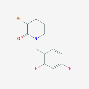 3-Bromo-1-[(2,4-difluorophenyl)methyl]piperidin-2-one