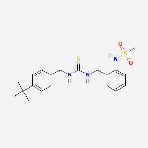 molecular formula C20H27N3O2S2 B13751592 1-[(4-Tert-butylphenyl)methyl]-3-[[2-(methanesulfonamido)phenyl]methyl]thiourea 