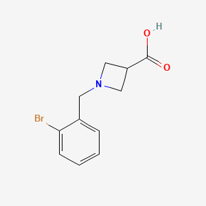 1-[(2-Bromophenyl)methyl]azetidine-3-carboxylic acid