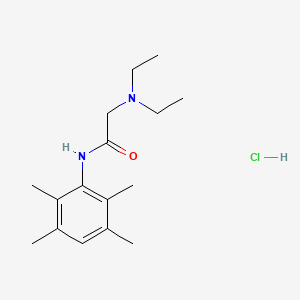 molecular formula C16H27ClN2O B13751654 Acetamide, 2-(diethylamino)-N-(2,3,5,6-tetramethylphenyl)-, monohydrochloride CAS No. 57116-03-7