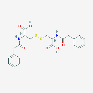 molecular formula C22H24N2O6S2 B13751715 n,n'-Bis(phenylacetyl)cystine CAS No. 2752-39-8