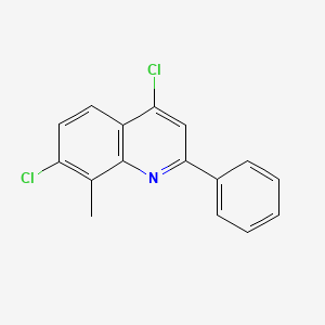 molecular formula C16H11Cl2N B13751724 4,7-Dichloro-8-methyl-2-phenylquinoline CAS No. 1155601-72-1
