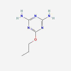 molecular formula C6H11N5O B13751729 s-Triazine, 2,4-diamino-6-propoxy- CAS No. 6295-15-4