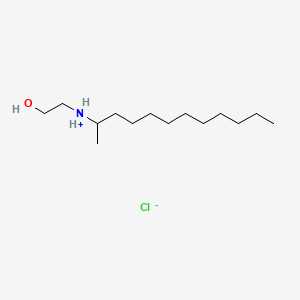 molecular formula C14H32ClNO B13751734 2-((1-Methylundecyl)amino)ethanol hydrochloride CAS No. 56167-10-3