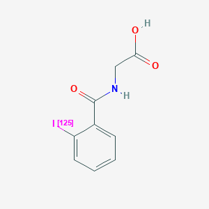 molecular formula C9H8INO3 B13751751 Iodohippuric acid I-125 CAS No. 58861-30-6