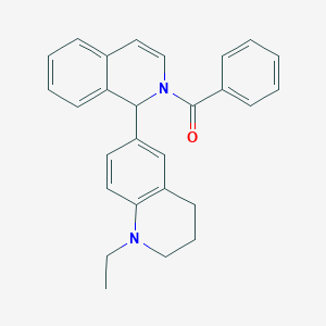 molecular formula C27H26N2O B13751758 6-(2-Benzoyl-1,2-dihydro-1-isoquinolinyl)-1-ethyl-1,2,3,4-tetrahydroquinoline CAS No. 26580-42-7