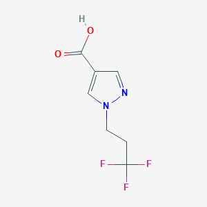 molecular formula C7H7F3N2O2 B1375176 1-(3,3,3-trifluoropropyl)-1H-pyrazole-4-carboxylic acid CAS No. 1342402-27-0