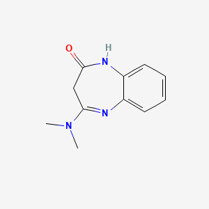 molecular formula C11H13N3O B13751782 2H-1,5-Benzodiazepin-2-one, 1,3-dihydro-4-(dimethylamino)- CAS No. 62537-60-4
