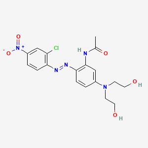 molecular formula C18H20ClN5O5 B13751803 Acetamide, N-[5-[bis(2-hydroxyethyl)amino]-2-[(2-chloro-4-nitrophenyl)azo]phenyl]- CAS No. 62257-17-4
