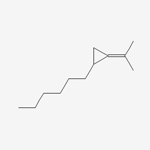 molecular formula C12H22 B13751809 1-(Isopropylidenecyclopropyl)hexane CAS No. 24524-53-6