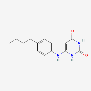molecular formula C14H17N3O2 B13751824 Uracil, 6-(p-butylanilino)- CAS No. 21332-96-7
