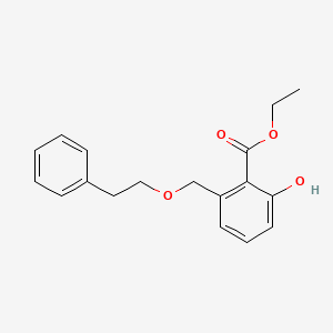 molecular formula C18H20O4 B13751835 Ethyl 2-hydroxy-6-[(2-phenylethoxy)methyl]benzoate CAS No. 1171921-53-1