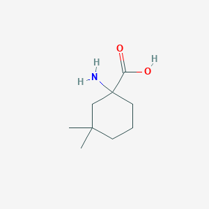 molecular formula C9H17NO2 B1375186 1-Amino-3,3-dimethylcyclohexane-1-carboxylic acid CAS No. 1342395-00-9