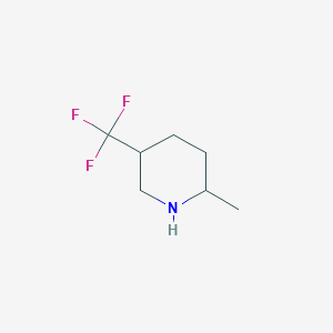 molecular formula C7H12F3N B1375187 2-Methyl-5-(trifluoromethyl)piperidine CAS No. 1344335-43-8