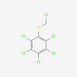 molecular formula C7H2Cl6S B13751874 Pentachloro[(chloromethyl)thio]benzene CAS No. 62601-17-6