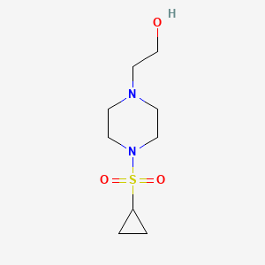 molecular formula C9H18N2O3S B1375188 2-[4-(Cyclopropanesulfonyl)piperazin-1-yl]ethan-1-ol CAS No. 1343578-96-0
