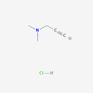 molecular formula C5H10ClN B13751883 N,N-Dimethylprop-2-yn-1-amine--hydrogen chloride (1/1) CAS No. 51438-97-2