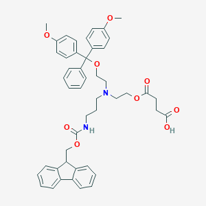 N-(N-((9-Fluorenylmethoxy)carbonyl)-3-aminoprop-1-yl)-N-(O-(4,4'-dimethoxytrityl)-2-oxyethyl)-N-(O-(3-carboxylpropionyl)-2-oxyethyl)amine