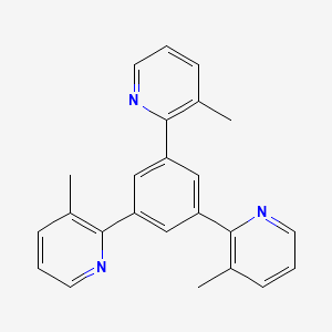 molecular formula C24H21N3 B13751943 2,2',2'-(1,3,5-Benzenetriyl)tris[3-methylpyridine] 