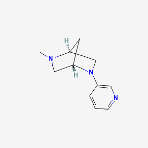 molecular formula C11H15N3 B13751954 (1S,4S)-2-Methyl-5-pyridin-3-YL-2,5-diazabicyclo[2.2.1]heptane 