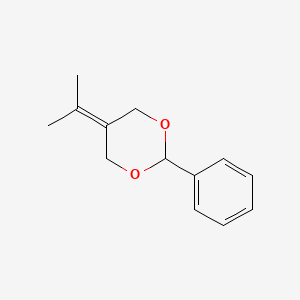 molecular formula C13H16O2 B13751962 2-Phenyl-5-(propan-2-ylidene)-1,3-dioxane CAS No. 26419-14-7