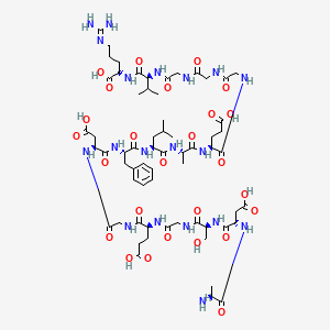molecular formula C63H97N19O26 B13751985 Fibrinopeptide a(human) 