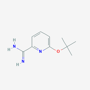 molecular formula C10H15N3O B1375200 6-(Tert-butoxy)pyridine-2-carboximidamide CAS No. 1339092-12-4