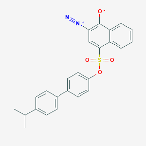 molecular formula C25H20N2O4S B13752002 1-Naphthalenesulfonic acid, 3-diazo-3,4-dihydro-4-oxo-, ar'-(1-methylethyl)[1,1'-biphenyl]-4-yl ester CAS No. 52125-43-6
