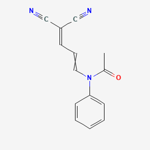 molecular formula C14H11N3O B13752049 Acetamide, N-(4,4-dicyano-1,3-butadienyl)-N-phenyl- CAS No. 61600-13-3