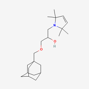 molecular formula C22H37NO2 B13752055 1-(1-Adamantylmethoxy)-3-(2,2,5,5-tetramethyl-3-pyrrolin-1-yl)-2-propanol CAS No. 27865-89-0