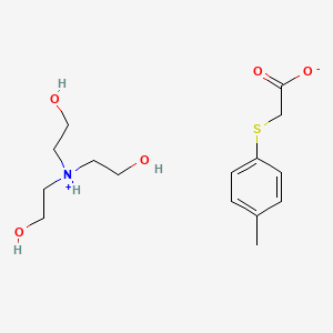 molecular formula C15H25NO5S B13752077 (4-Methylphenylthio)acetic acid triethanolamine CAS No. 102582-88-7