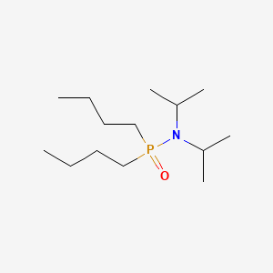 molecular formula C14H32NOP B13752085 Phosphinic amide, P,P-dibutyl-N,N-diisopropyl- CAS No. 3736-67-2