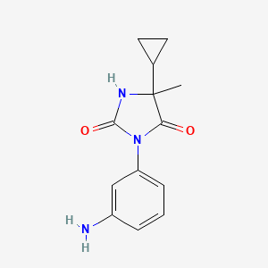 3-(3-Aminophenyl)-5-cyclopropyl-5-methylimidazolidine-2,4-dione