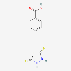 molecular formula C9H8N2O2S3 B13752121 Benzoic acid;1,3,4-thiadiazolidine-2,5-dithione 