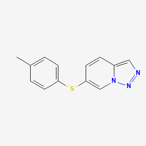 molecular formula C13H11N3S B13752165 6-p-Tolylsulfanyl-[1,2,3]triazolo[1,5-a]pyridine CAS No. 1024742-01-5