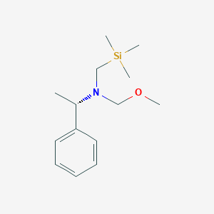 molecular formula C14H25NOSi B137522 (S)-N-(Methoxymethyl)-1-phenyl-N-((trimethylsilyl)methyl)ethanamine CAS No. 143140-08-3
