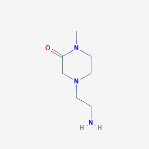 B1375220 4-(2-Aminoethyl)-1-methylpiperazin-2-one CAS No. 1488967-47-0