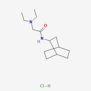molecular formula C14H27ClN2O B13752207 N-(Bicyclo(2.2.2)oct-2-yl)-2-(diethylamino)acetamide hydrochloride CAS No. 102585-30-8
