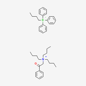 molecular formula C42H58BNO B13752209 N,N,N-Tributyl-N-phenacylammonium butyltriphenylborate 