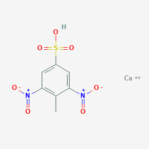 molecular formula C7H6CaN2O7S+2 B13752212 calcium;4-methyl-3,5-dinitrobenzenesulfonic acid CAS No. 5465-61-2