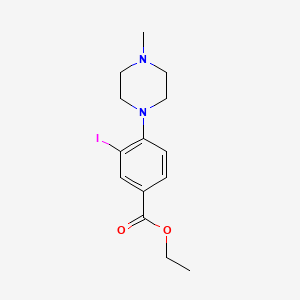 molecular formula C14H19IN2O2 B13752233 Ethyl 3-iodo-4-(4-methylpiperazin-1-yl)benzoate CAS No. 1131614-96-4